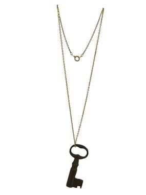 Antique Key on Dainty Chain Necklace (A9119)